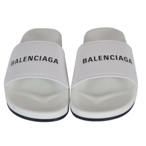 NWT Balenciaga Men's White Rubber Slides 43 E 10US - Picture 3 of 6